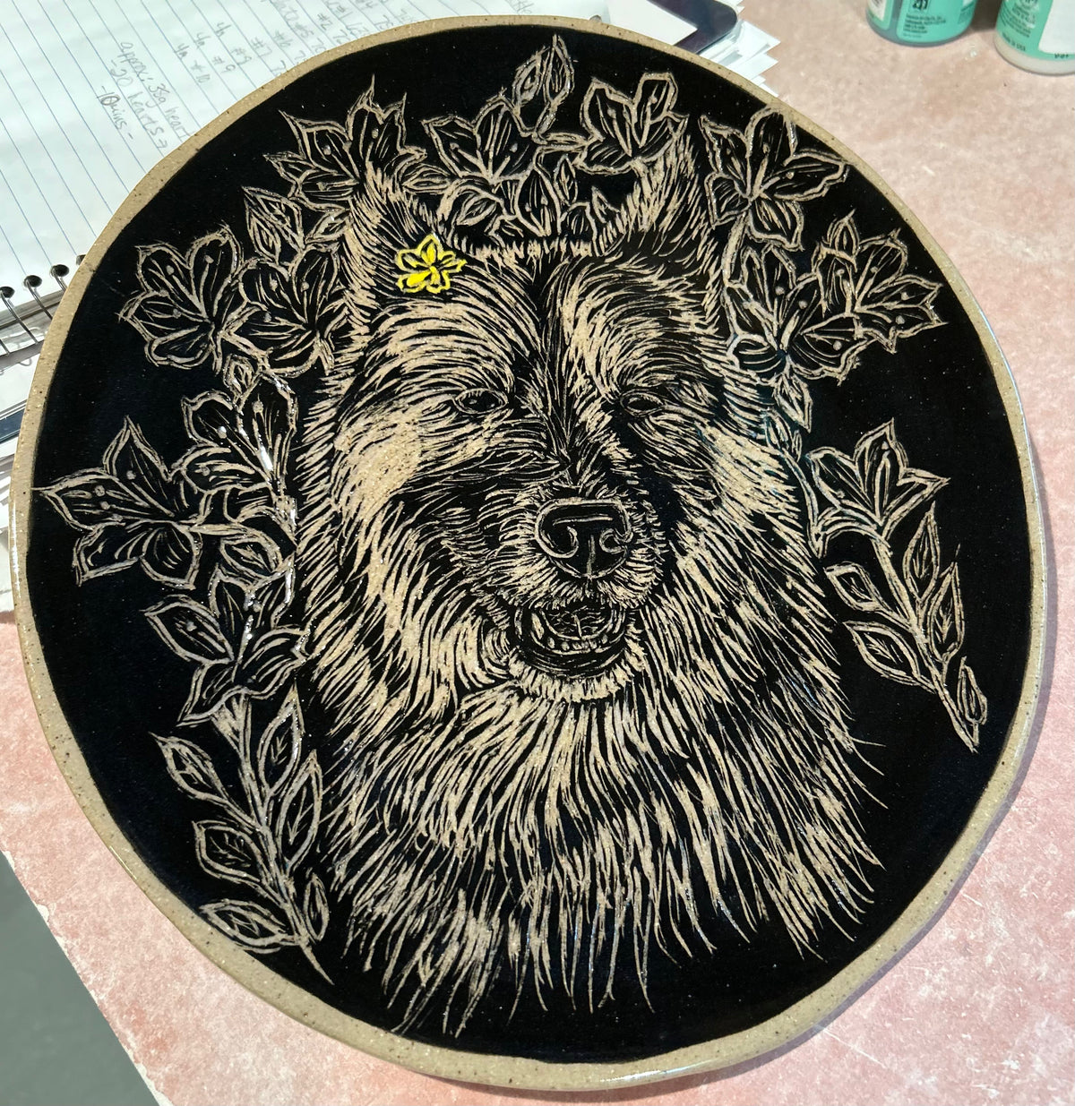 Custom Sgraffito Pet Portraits