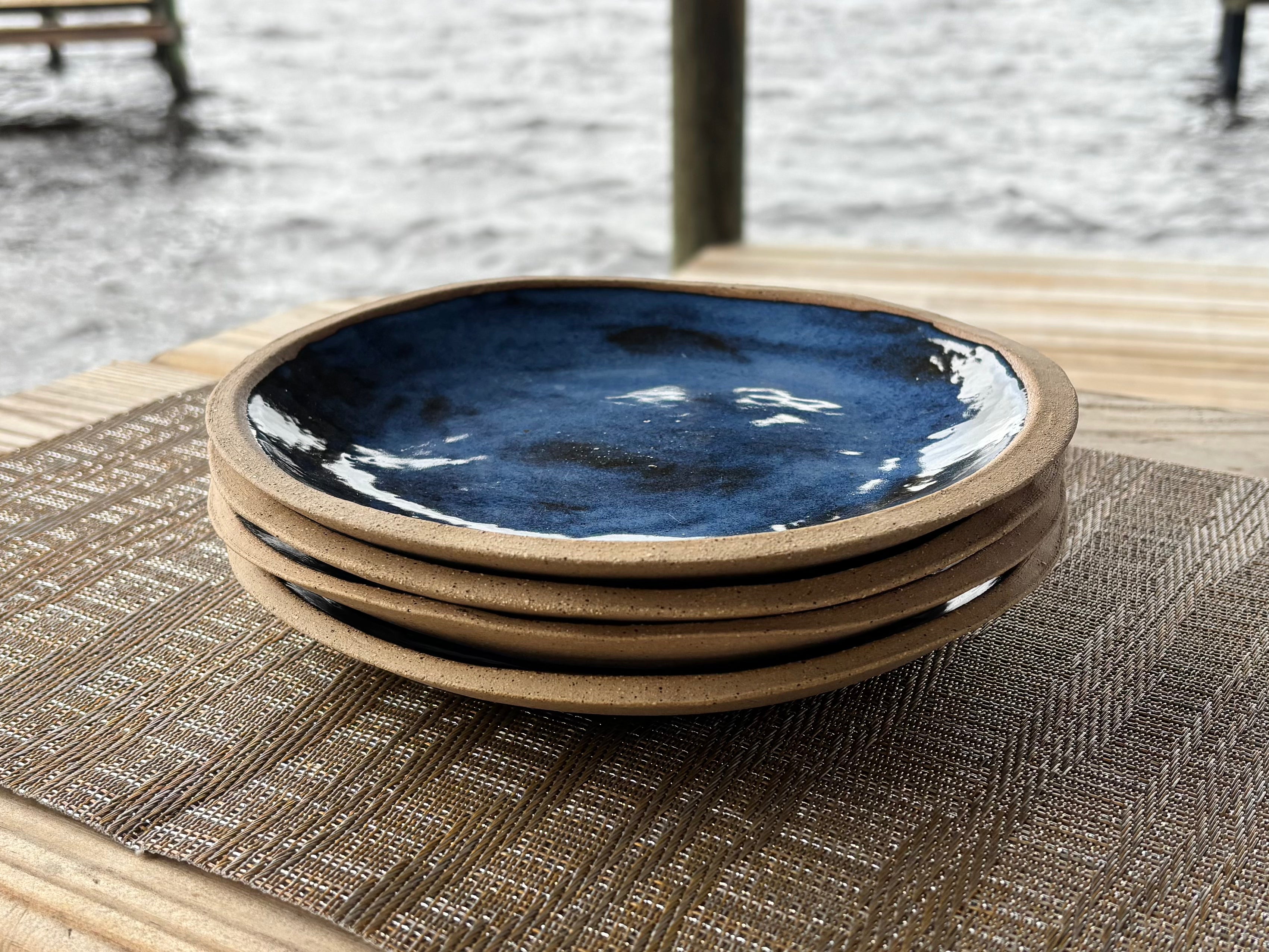 Blue Ocean Plate Set