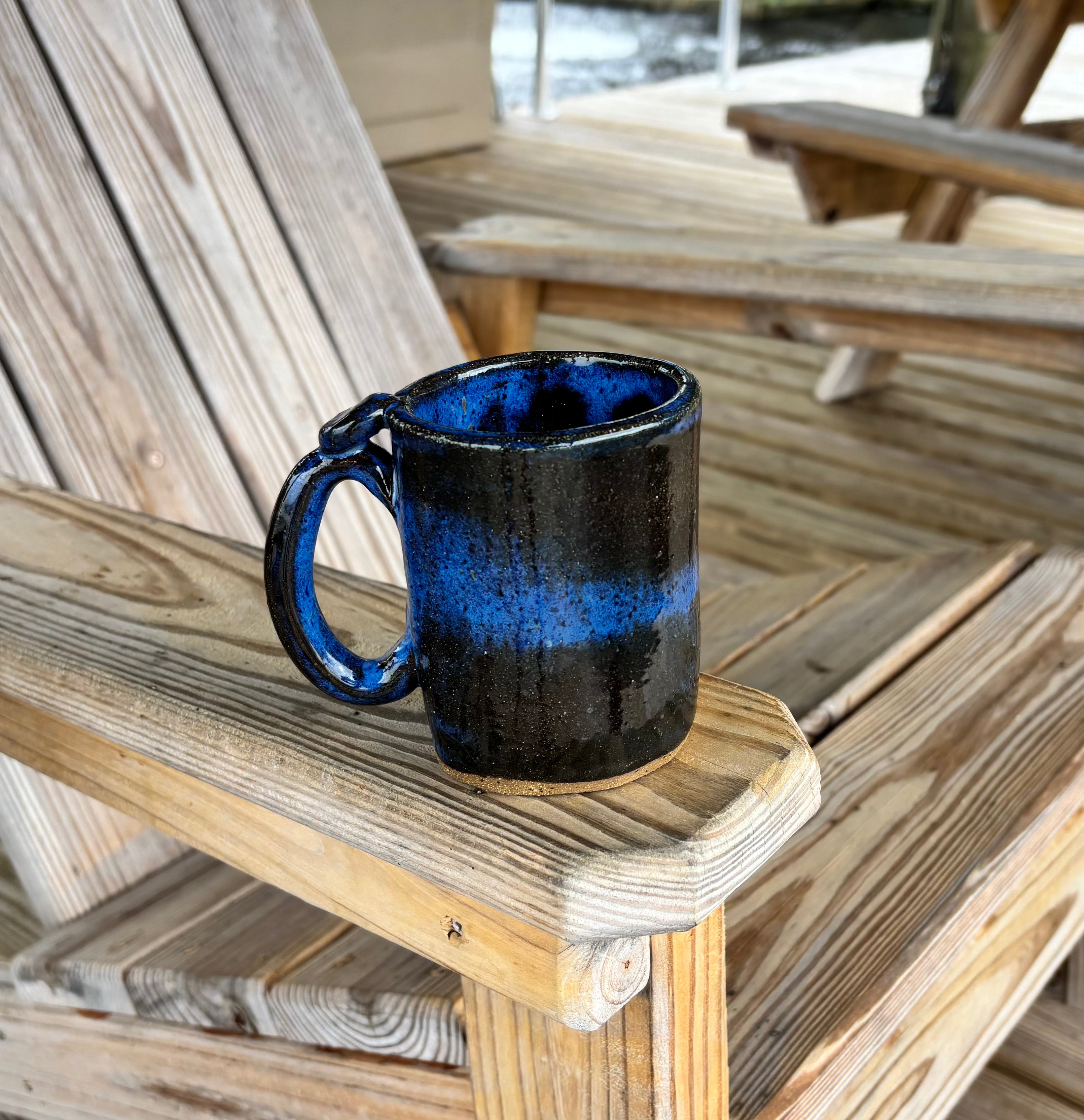 Aurora Blue Button Mug