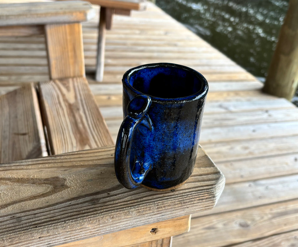Aurora Blue Button Mug