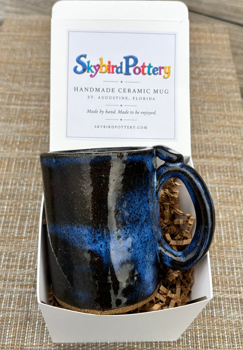 Aurora Blue Button Mug