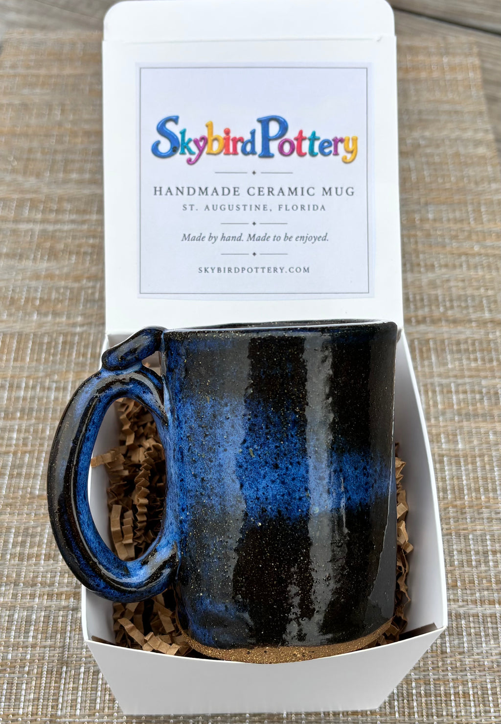 Aurora Blue Button Mug