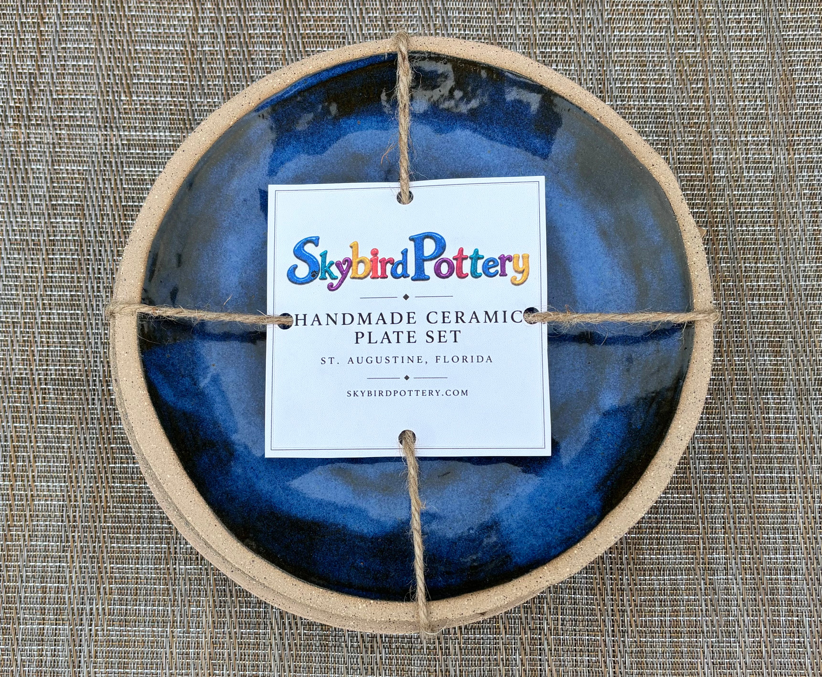 Blue Ocean Plate Set
