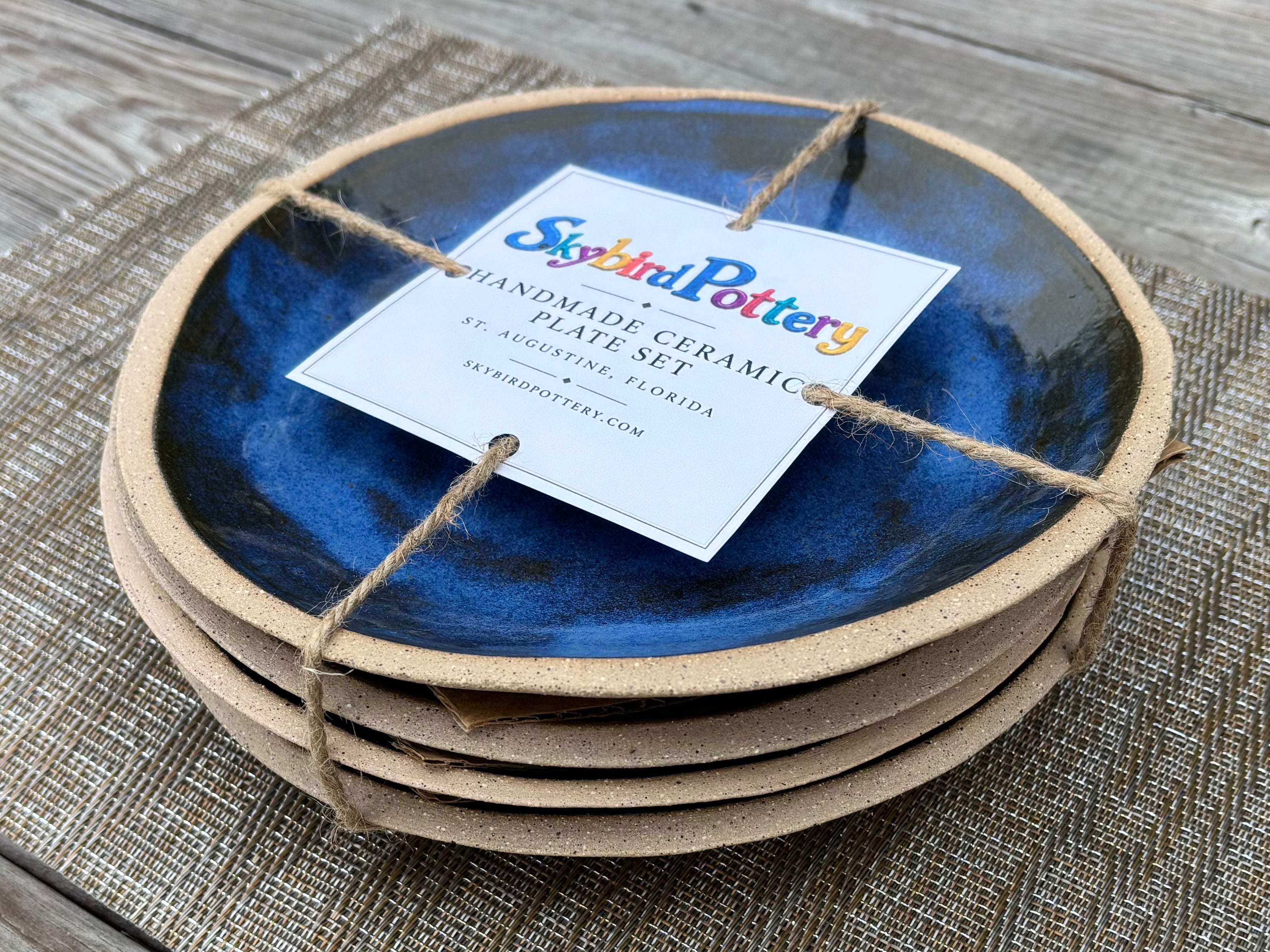 Blue Ocean Plate Set