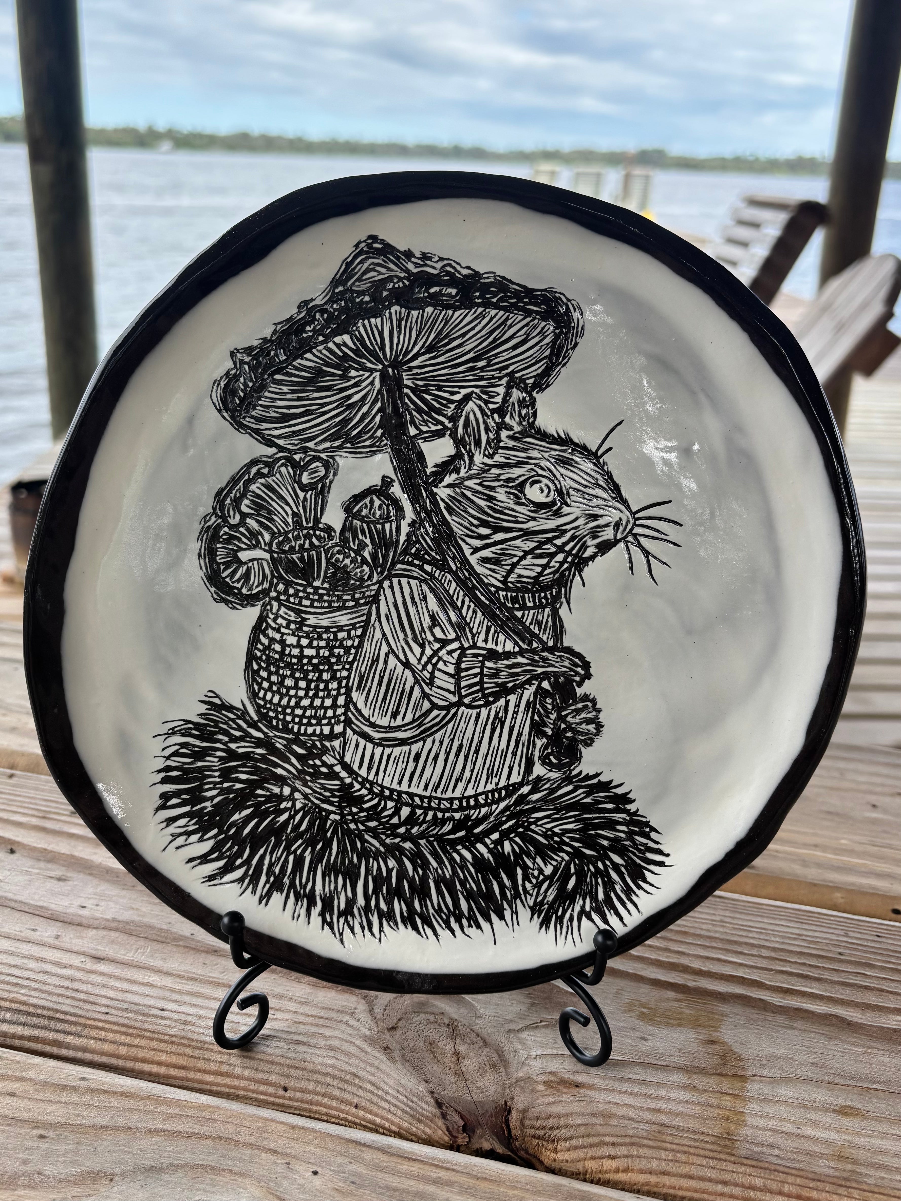 Squirrel with Mushroom