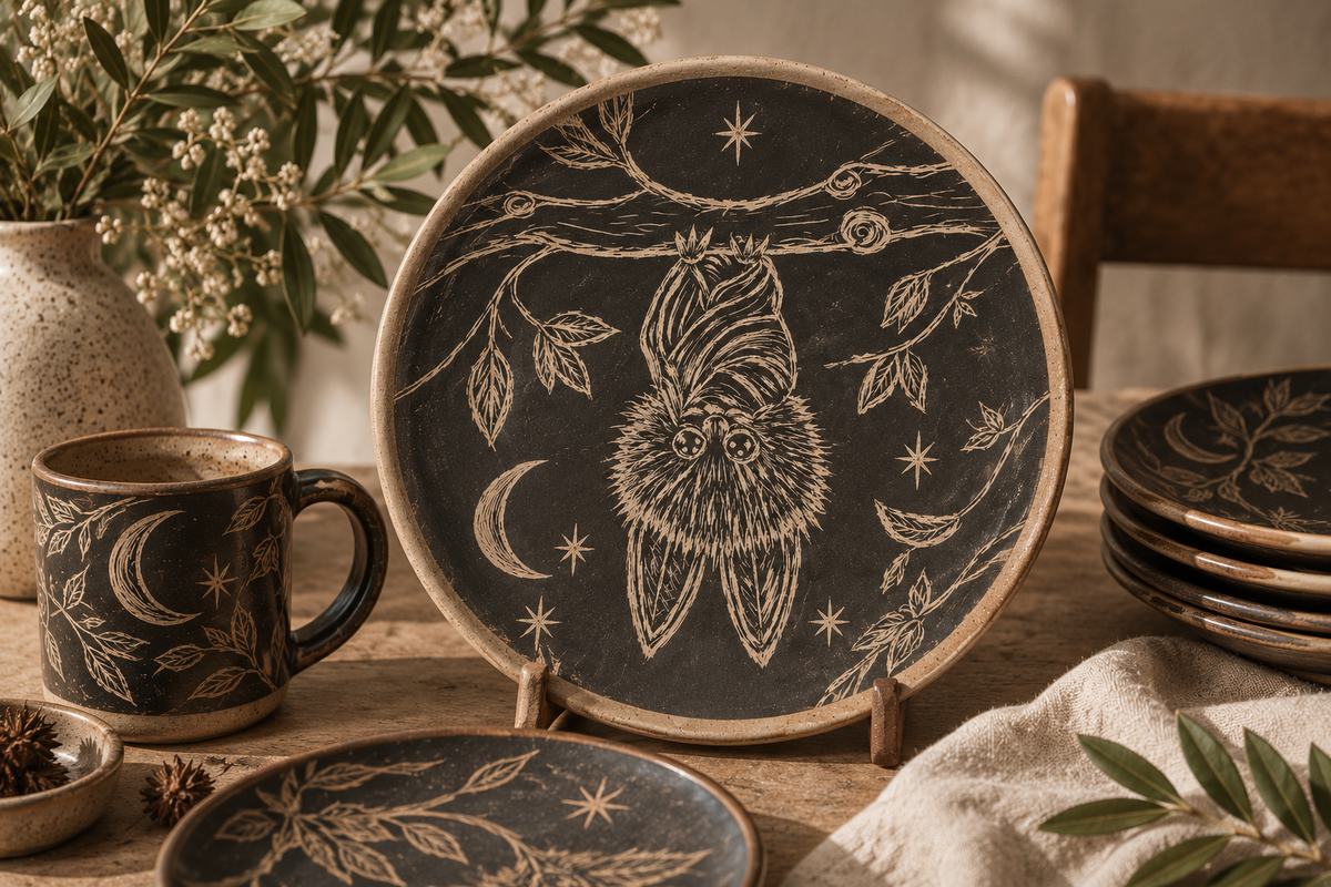 Sgraffito Bat
